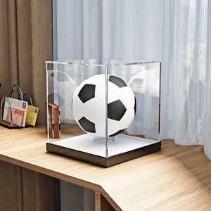 Thiết kế đơn giản 4-mảnh Acrylic Bóng Rack hiển thị trường hợp cho bóng đá bóng rổ bóng đá Trophy chữ ký lưu niệm hiển thị trường hợp - Product Image 4