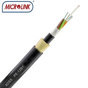 Antena exterior PE /AT doble chaqueta 200m Span 8 12 24 48 72 96 hilos de fibra óptica cable ADSS 24 Core cable de fibra óptica - Product Image 5