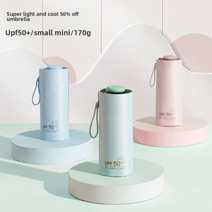 Mini Sombrilla Plegable Ultraligera con Protección Solar, Logotipo Impreso, Publicitaria, de Vinilo, Personalizable - Product Image 1