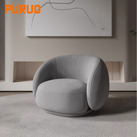 Fauteuil Lounge Puruo Minimaliste Unique en Forme de Nuage Doux, Canapé de Luxe Blanc Crème Nordique Moderne, Fauteuil d'Accent de Luxe