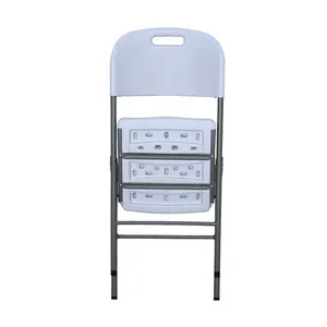 Lightweight Portable White Plastic Foldable Chairs Outdoor Cheap Folding Chairs For Events Party
