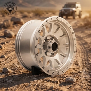 China Factory Wholesale Price 4 Pieces New High Quality Aluminum SUV <strong>Wheels</strong> Mesh Design <strong>16</strong>" Off-road Matte Black PCD 127mm - Product Image 4