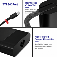 Charger Laptop 90W Kompatibel dengan Adaptor Daya HP 20V 4.5A, Pengisian Cepat PD (Antarmuka USB Type-C)