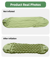 Matelas Gonflable Pliable en TPU avec Pompe à Pied Intégrée pour Camping – Tapis de Couchage Autogonflant