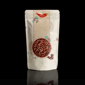 Sac d'emballage personnalisé en papier d'aluminium avec fenêtre pour <span class=keywords><strong>piment</strong></span> rouge, <span class=keywords><strong>cannelle</strong></span>, poudre, épices, graines de coriandre - Product Image 2