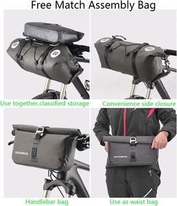 Enroulez fermeture sans couture soudé vélo de route étanche sac à sec vélo guidon sac cyclisme Bikepacking - Product Image 2