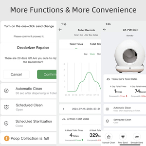 Lettiera Automatica per Gatti OEM di Grande Capacità con Monitoraggio Video, Rimozione Odori, Controllo tramite APP, Autopulente per Uno o Più Gatti - Product Image 5