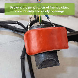 Almohadillas de masilla ignífugas para paredes de compartimentos de construcción restablecen el rendimiento del fuego cuando son penetradas por enchufes eléctricos - Product Image 2