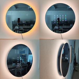 Miroir <span class=keywords><strong>de</strong></span> salle <span class=keywords><strong>de</strong></span> bain moderne éclairé par LED, miroir <span class=keywords><strong>de</strong></span> <span class=keywords><strong>maquillage</strong></span>, conception graphique alimentée par l'IA, taille extra large, éclairage à intensité variable, tactile - Product Image 5