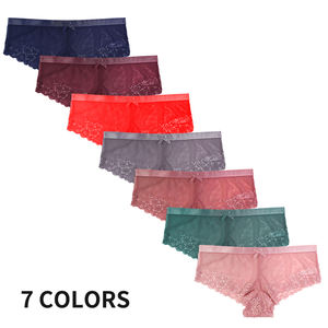 กางเกงชั้นในผู้หญิงไซส์ใหญ่พิเศษ XXL แบบเซ็กซี่ โปร่งใส สบาย ลายดอกไม้ พร้อมลูกไม้ - Product Image 4