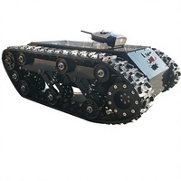 Châssis de robot intelligent IP67 en acier au carbone avec chenilles en caoutchouc, plateforme mobile UGV, capacité de charge de 75 kg, moteur 48V DC, Guoxing