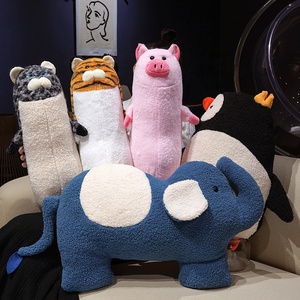 Nouveauté : Jouets en peluche polyvalents pour enfants, jouets en peluche kawaii, cochon, <span class=keywords><strong>pingouin</strong></span>, tigre, animaux en peluche, coussins en peluche - Product Image 3