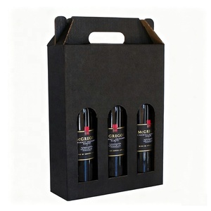 Bán Buôn Biểu Tượng Tùy Chỉnh In Sinh Thái Thân Thiện Với Các Tông Sóng Gable Hộp Duy Nhất 1 2 3 Chai Rượu Vang Hộp Với Xử Lý - Product Image 6