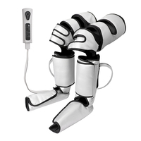EMOKA EMK-703B Nouveau Masseur Électrique à Vibration avec Grand Écran LCD, Compression d'Air, Chauffant, pour Jambes et Pieds, Soulagement de la Douleur, Bottes de Massage