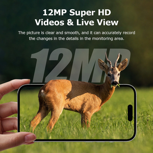 Caméra <span class=keywords><strong>de</strong></span> <span class=keywords><strong>chasse</strong></span> SECTEC GPS 12MP avec éclairage invisible <span class=keywords><strong>GSM</strong></span>, camouflage, caméra solaire 4G, caméra <span class=keywords><strong>de</strong></span> sentier extérieure, vision nocturne - Product Image 3