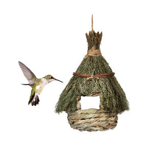 2023 Neuankömmling Vogelnest-Bezauberndes dekoratives Kolibri haus, kreatives hängendes Gras gewebtes Nest - Product Image 1