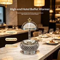 Réchaud de buffet suspendu haut de gamme 8L pour service transfrontalier, chauffe-plats commercial de style hôtelier de luxe léger pour restauration en libre-service