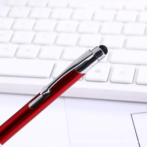 Bolígrafo táctil de aluminio de alta calidad de 17g, promociones, impresión publicitaria, logotipo de tinta azul/negra de Metal personalizado OEM inspirador - Product Image 3