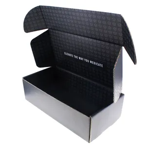 Custom Uv Spot Logo Printed Giftable Corrugated Cardboard Shipping Box Carton Box With Insert Card