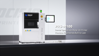 Printer 3D Logam Gigi Cepat Baru Kelas Industri PRS-M100 Teknologi SLM Aluminium Bersertifikasi CE Garansi 2 Tahun