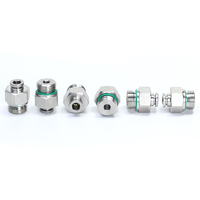 Raccord rapide droit à filetage mâle série G ANMASPC PC en acier inoxydable 304/316, 0-1,5 Mpa, pour tuyau pneumatique