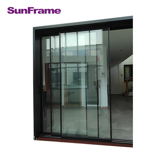 Doppio vetro basso E vetro esterno Patio in alluminio Australia fino in basso porte scorrevoli