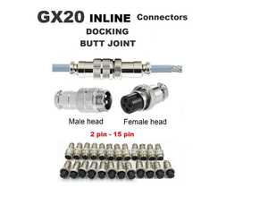 Gx20 Gx25 hàng không cắm 2-6 lõi mặt bích nam nối cáp với nắp chống bụi đồng trục RF kết nối - Product Image 5