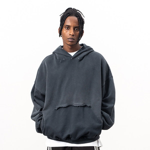 Sweat-shirt en coton pré-rétréci Vintage Acid Wash Distressed Brodé pour homme - Product Image 2