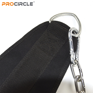 Özel baskı ağırlık kaldırma daldırma naylon dalış kemeri Dips ve çekme Ups için çelik zincir ile - Product Image 5