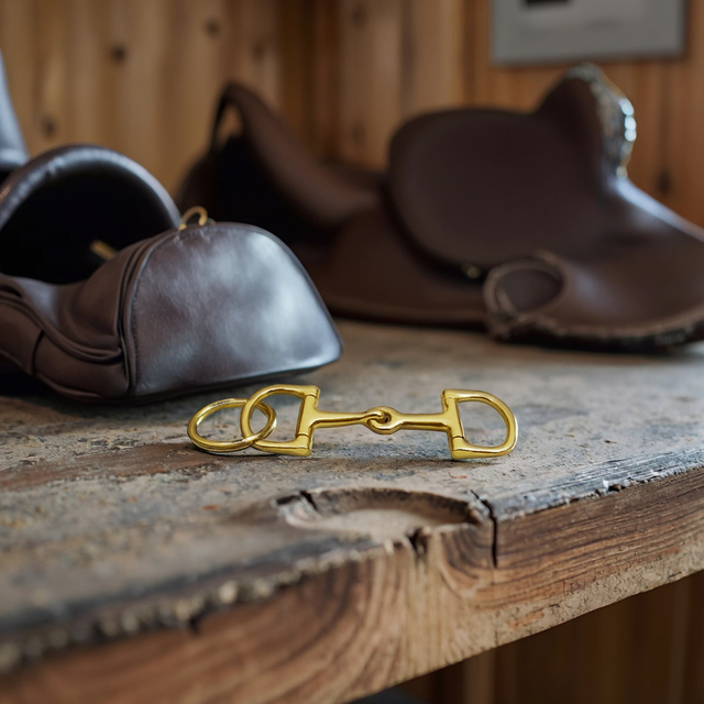 Stirrup D-Shaped Horseshoe Key Chain Horses Metal Key Chains Polished Saddlery Hardware Wholesale Equestrian Souvenir Gift