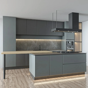 Customized Oak Kitchen Cabinets with Flat Panel Design and <b>Tall</b> <b>Storage</b> <b>Units</b> for Eco-Friendly Contemporary Home Renovation - Product Image 4
