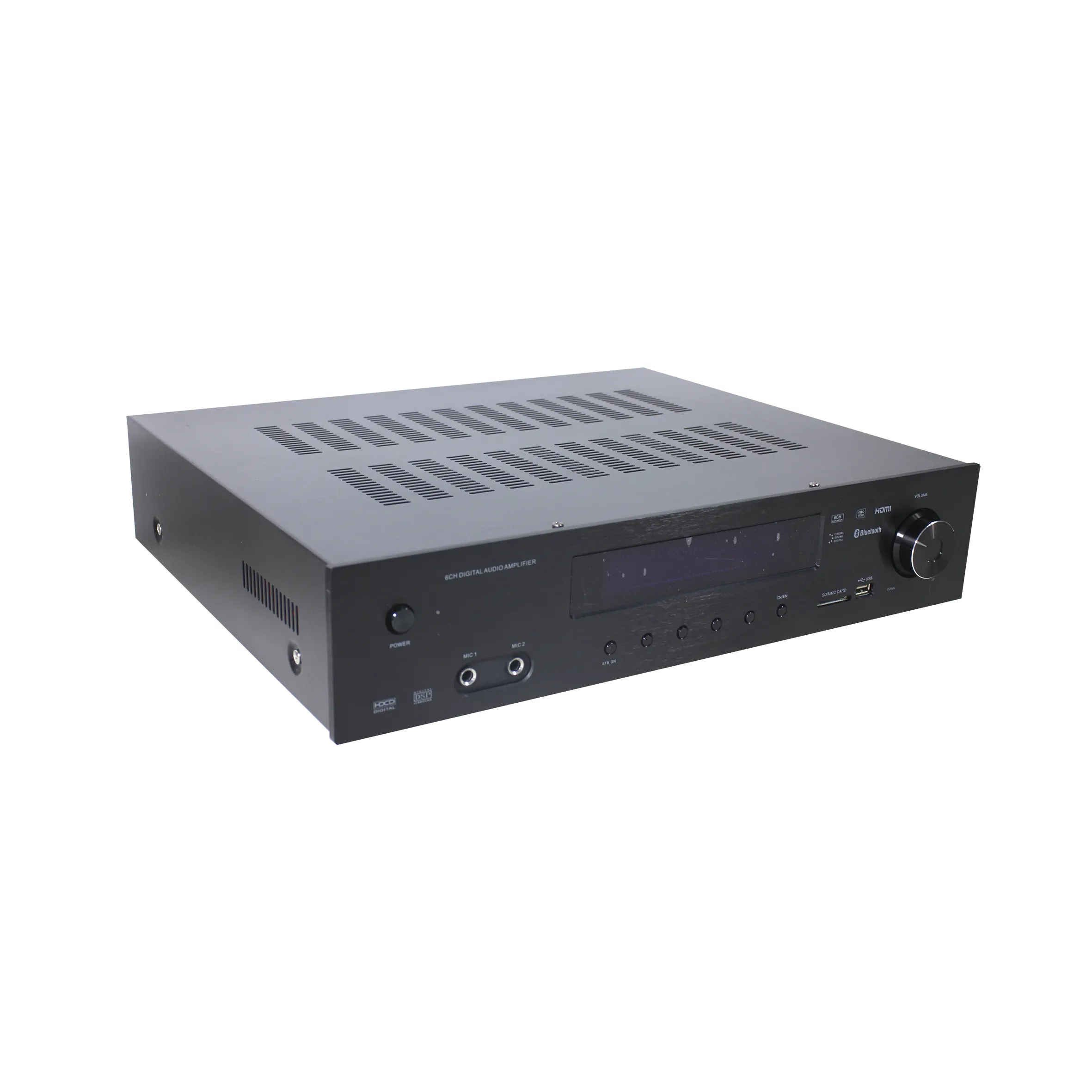 Amplificateur Audio-vidéo numérique 6 zones, avec amplificateur puissant, home cinéma 5.1, avec Mp3, TUNER, dents bleues, USB, carte SD, livraison gratuite