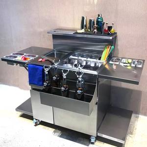 Estación de Bar de cócteles extraíble Estación de Bar de cócteles al aire libre para bares comerciales/hoteles/restaurante Estación de mesa de barman - Product Image 3