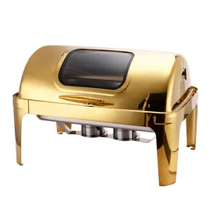Hotel Restaurant Food Warmer Buffet Chaffing Dish Stainless Steel Luxury Wedding Banquet Catering Chafing Dish