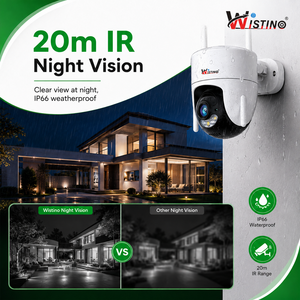 Système de <span class=keywords><strong>surveillance</strong></span> sans fil Wistino NVR 3MP, <span class=keywords><strong>kit</strong></span> <span class=keywords><strong>WiFi</strong></span> intelligent Tuya pour la maison, caméra vidéo IP filaire, système de caméra CCTV domestique 8 canaux - Product Image 5