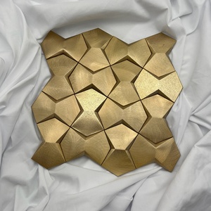 Phổ biến phong cách mới vàng 3D kim loại khảm cho tường gạch - Product Image 3