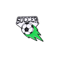 Broche émaillée de football personnalisée, vente directe usine, pour fans, vêtements et sacs à dos