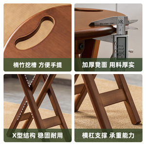 Modern Minimalist Foldable <b>Bar</b> <b>Stool</b> 60cm Bamboo Wood Kitchen <b>Stool</b> <b>Comfortable</b> Sitting - Product Image 4