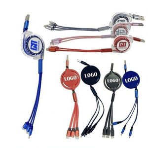 Cable de Carga USB 4 en 1 con Diseño de Logotipo de Marca Personalizado, Cable Cargador con Enchufe USB-C de 20W - Product Image 1