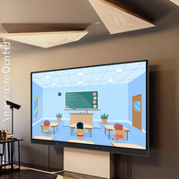 Tableau interactif 4K 86 pouces, tableau blanc intelligent multimédia avec système d'exploitation Android + Windows et 40 points tactiles pour les réunions et les salles de classe