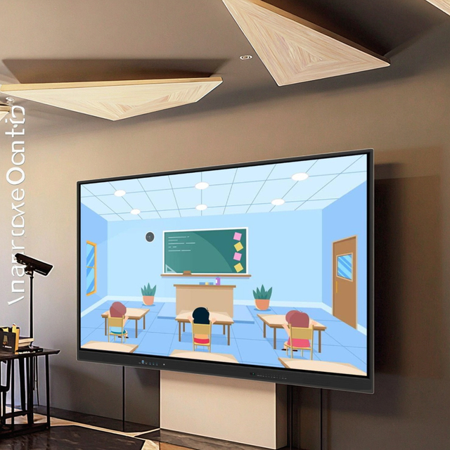 4K Interactive Board 86 Inch Multimedia Smart Whiteboard with Android+Windows OS and 40-Touch Points for Meeting & Classroom Use