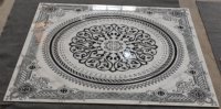 1800x1200mm Moderne hoch glänzende Bodenfliesen aus goldenem Kristall teppich mit leuchtendem Puzzle-Design mit Schamotte stein funktion