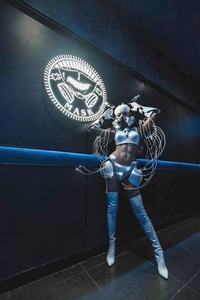 <span class=keywords><strong>Costume</strong></span> da Performance con Armatura LED Illuminata per Spettacoli <span class=keywords><strong>in</strong></span> Bar e Discoteche, Tema Cyberpunk e Tech, per Ballerina GOGO Femminile - Product Image 2