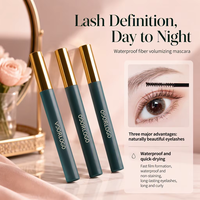 Mascara crème pour cils bouclés 4D personnalisé, fibres épaisses, volumisant, imperméable, végan, certifié halal, longue tenue, maquillage pour les yeux