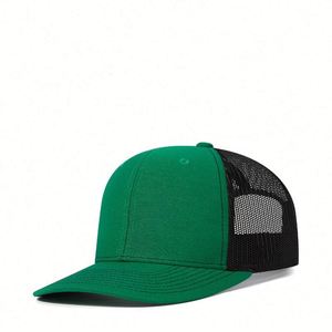 Gorra de Béisbol Personalizada con Parche de Cuero Bordado, Gorra Trucker de 6 Paneles con Visera Curva y Cierre a Presión - Product Image 4