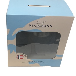 Free Design Eco Custom Logo Printed Corrugated Shipping Box with clear PVC window /plastic handles