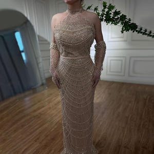 Vestido de fiesta de perlas de sirena desnuda con <span class=keywords><strong>guantes</strong></span> 2024 Serene <span class=keywords><strong>Hill</strong></span> LA72032A elegantes vestidos de noche formales para mujeres - Product Image 4