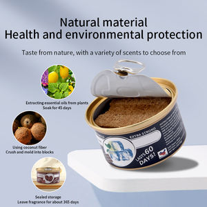 Parfum solide sensoriel avancé en fibre de coque de noix de coco moderne en conserve pour voiture, parfum de 60 jours, élimination des odeurs, sans électricité - Product Image 4