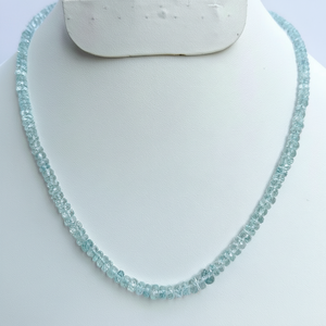 Excellente qualité or brin 5mm 6mm naturel aigue-marine perles de pierres précieuses à facettes Rondelle perles de pierres précieuses 925 bijoux en argent vente - Product Image 1