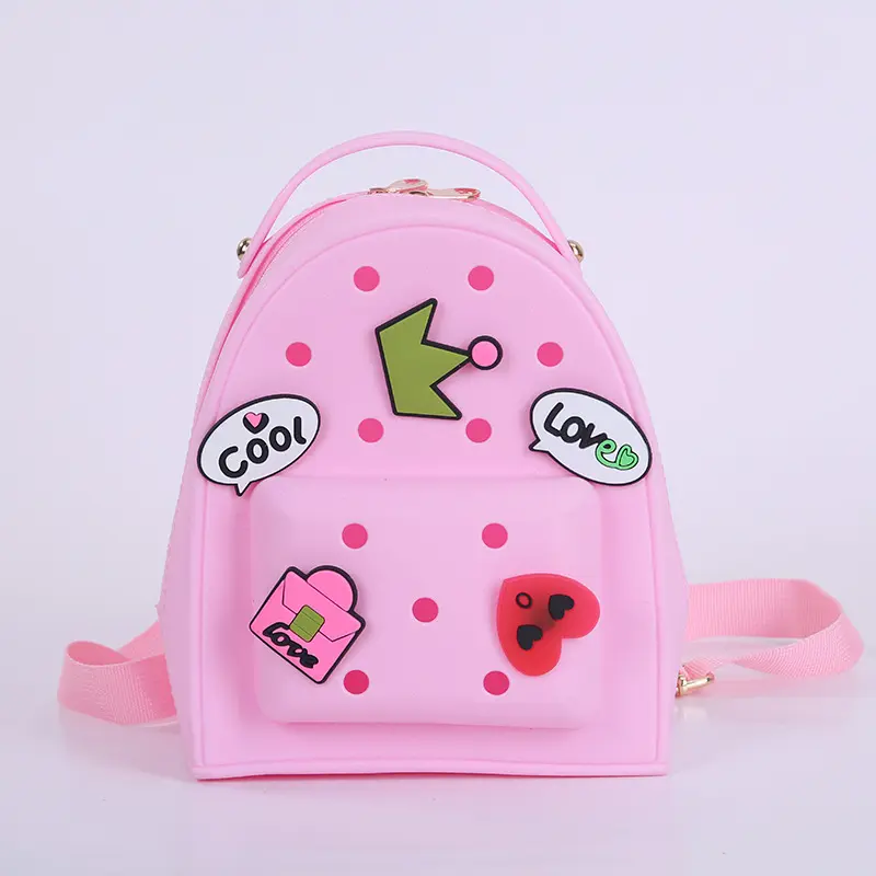 New Fashion TPE mini silicone cartoon candy travel student back pack child jelly kids backpack school bag for girls